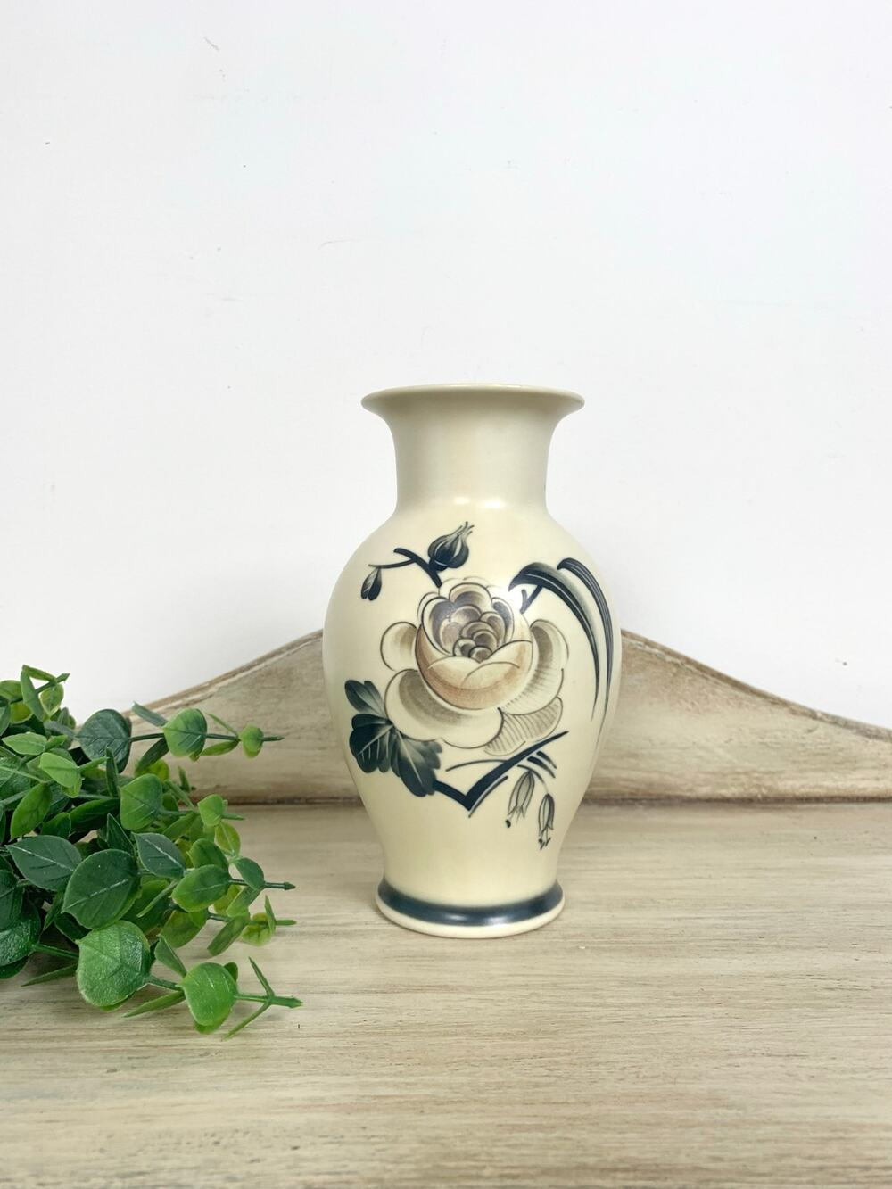Vintage Royal Copenhagen Vase Denmark Ceramic Floral Mid Century Cottagecore